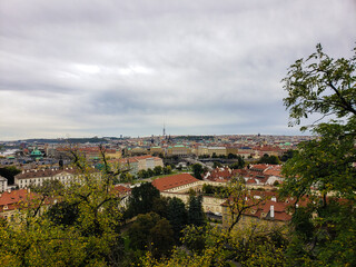 Fototapeta na wymiar Prague view from above