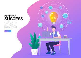 business person with idea bulb