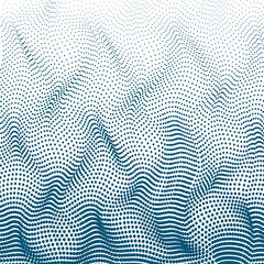 Wave pattern vector. Abstract digital particles background. Future vector illustration. Cyber or technology background.