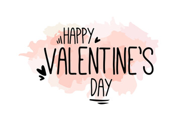 Valentines day background with heart pattern and typography of happy valentines day text . Vector illustration. Wallpaper, flyers, invitation, posters, brochure, banners.