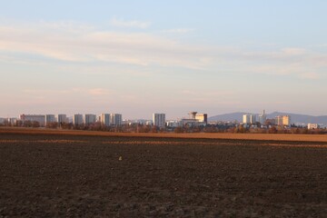 Vue du quartier de la Darnaise, immeubles d'habitation populaires de type HLM, ville de V&eacute;nissieux, France