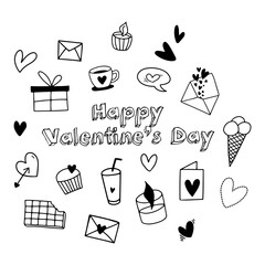 Valentines day background with heart pattern and typography of happy valentines day text . Vector illustration. Wallpaper, flyers, invitation, posters, brochure, banners.