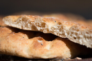 Brot,Fladenbrot, Steinofenbrot,Sesam,Holzofenbrot