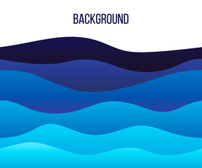 Water wave pattern background , blue color background  - Vector 