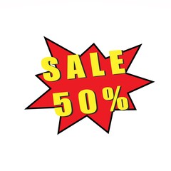 sale 50 % off background, discount offer banner, sale season, mega sale. Animation