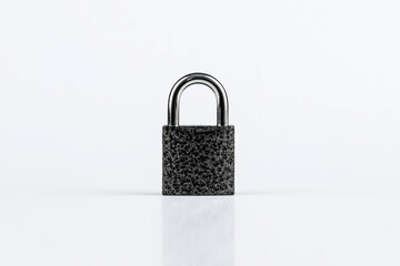Padlock dark isolated on a white background.