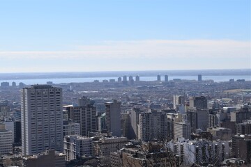 Fototapeta na wymiar Montreal City Canada Skyline Panoramic View