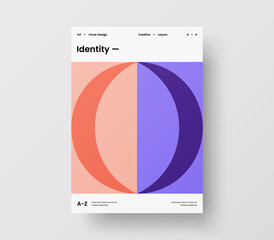 Geometric business cover design. Corporate identity abstract vector illustration brochure template.