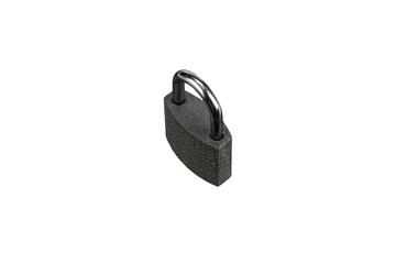 Padlock dark isolated on a white background.