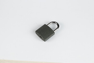 Padlock dark isolated on a white background.