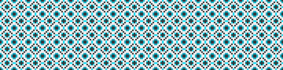 Fototapeta premium Abstract Cross Pattern Dots Logo generative computational art illustration