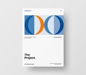 Geometric business cover design. Corporate identity abstract vector illustration brochure template.
