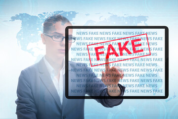 Fake news concept in information manipulation concept