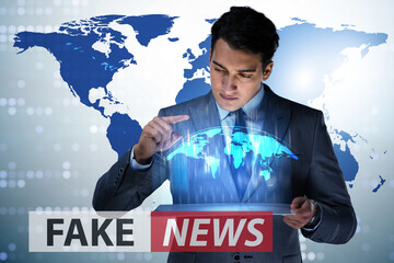 Fake news concept in information manipulation concept