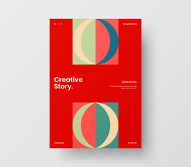 Fototapeta premium Geometric business cover design. Corporate identity abstract vector illustration brochure template.