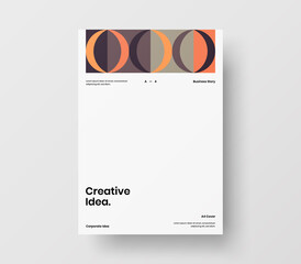 Geometric business cover design. Corporate identity abstract vector illustration brochure template.
