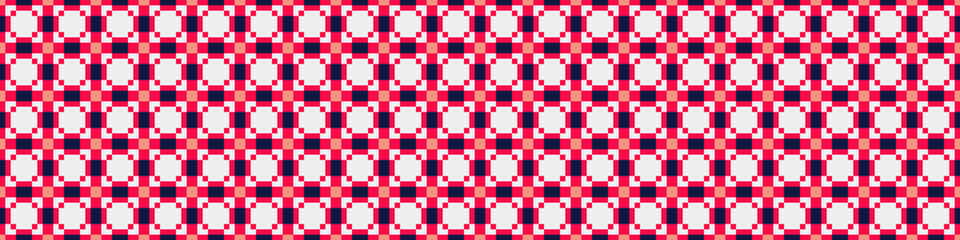 Fototapeta premium Abstract Cross Pattern Dots Logo generative computational art illustration