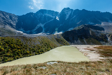 Lake Donguz-Orun Koel, Elbrus, Caucasus, Russian Federation. September 2020