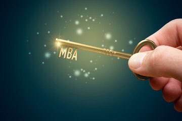 Key to your MBA education concept.