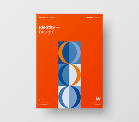 Fototapeta premium Geometric business cover design. Corporate identity abstract vector illustration brochure template.