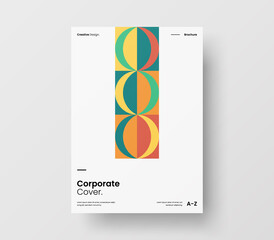 Geometric business cover design. Corporate identity abstract vector illustration brochure template.