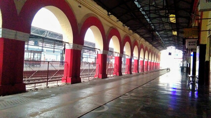 Railway Station nobody empty, Aligarh junction Uttar Pradesh India