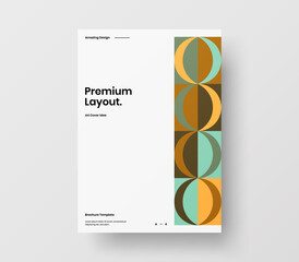 Geometric business cover design. Corporate identity abstract vector illustration brochure template.