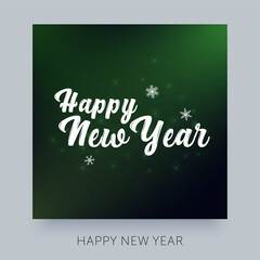Fototapeta na wymiar Happy New Year typography lettering. Cretaive greeting card design concept for print.