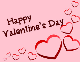 Happy valentine's day greeting card. Vector illustration