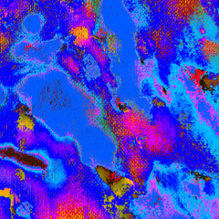 Fototapeta na wymiar Red Dirty Art Template. Blue Multicolor Pattern.