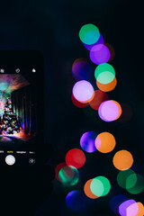 Obraz premium christmas lights and bokeh