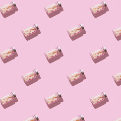 pattern with jars and vitamins

