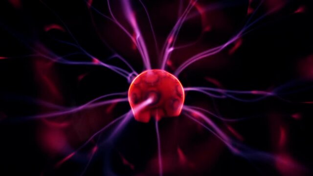 Slow Motion Video of Electrical Impulses or Brain Neurons. Close-up View