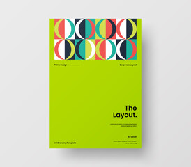 Geometric business cover design. Corporate identity abstract vector illustration brochure template.