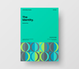 Geometric business cover design. Corporate identity abstract vector illustration brochure template.