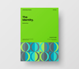 Geometric business cover design. Corporate identity abstract vector illustration brochure template.