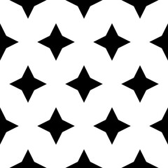 Seamless pattern. Stars ornament. Shapes wallpaper. Crosses illustration. Geometric motif. Figures background. Ethnic backdrop. Digital paper, textile print, web designing, abstract. Vector artwork.