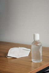 Gel antibacterial y cubreboca kn95 kit sanitario para evitar contagio