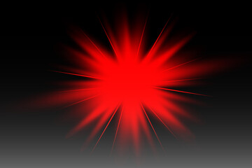 Glow isolated red light effect, lens flare