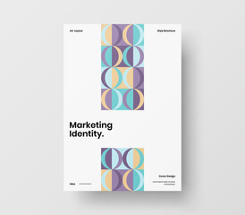 Geometric business cover design. Corporate identity abstract vector illustration brochure template.