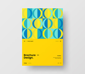 Geometric business cover design. Corporate identity abstract vector illustration brochure template.