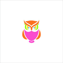 logo owl icon templet vector focus animal