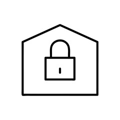 home security icon isolated on white background from smart home collection. home security icon trendy and modern home security symbol for logo, web, app, UI. icon simple sign.