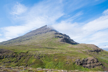 Mountain Bulandstindur in Berufjordur in Iceland