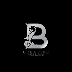 Creative B Letter Luxury Initial Nature Tropical Leaf logo Icon, monogram vector design concept nature vintage.