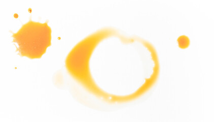 Spot from a cup of coffee on white paper / Coffee Stains Set / coffee paint stains