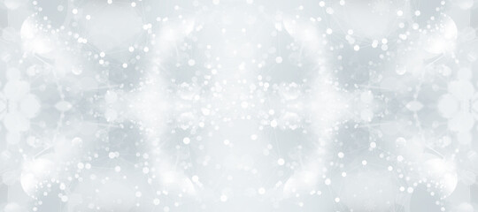 white snow blur abstract background. Bokeh Christmas blurred beautiful shiny Christmas lights