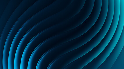 3d render creative background. Blue gradient colorful surface. Wavy texture surface elegant illustration.