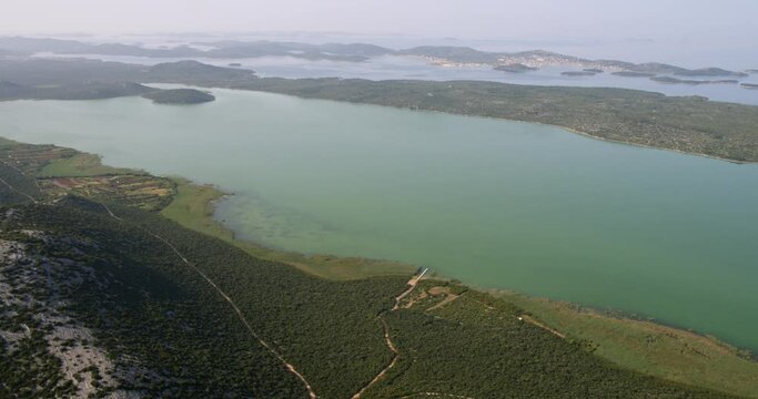 vrana lake,Vransko Lake Nature Park,Croatia,lake,wetland,coast,freshwater,aerial,reeds,croatia,warm,panorama,scenery,marsh,dalmatia,coastline,Adriatic,Hrvatska,Kroatien,holidays,vacation,tourism,Europ