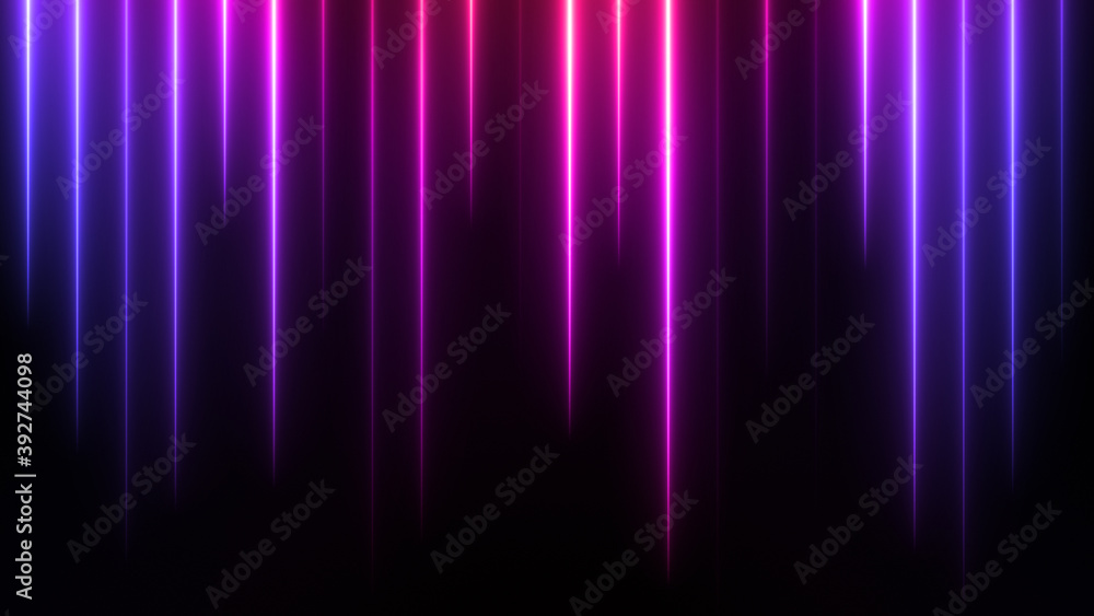 Poster abstract vj background with bright neon lights. shiny gradient texture for colorful music concept.